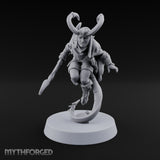 Tail Coiled, Bow Drawn Tiefling Rogue with Shortbow — Bow