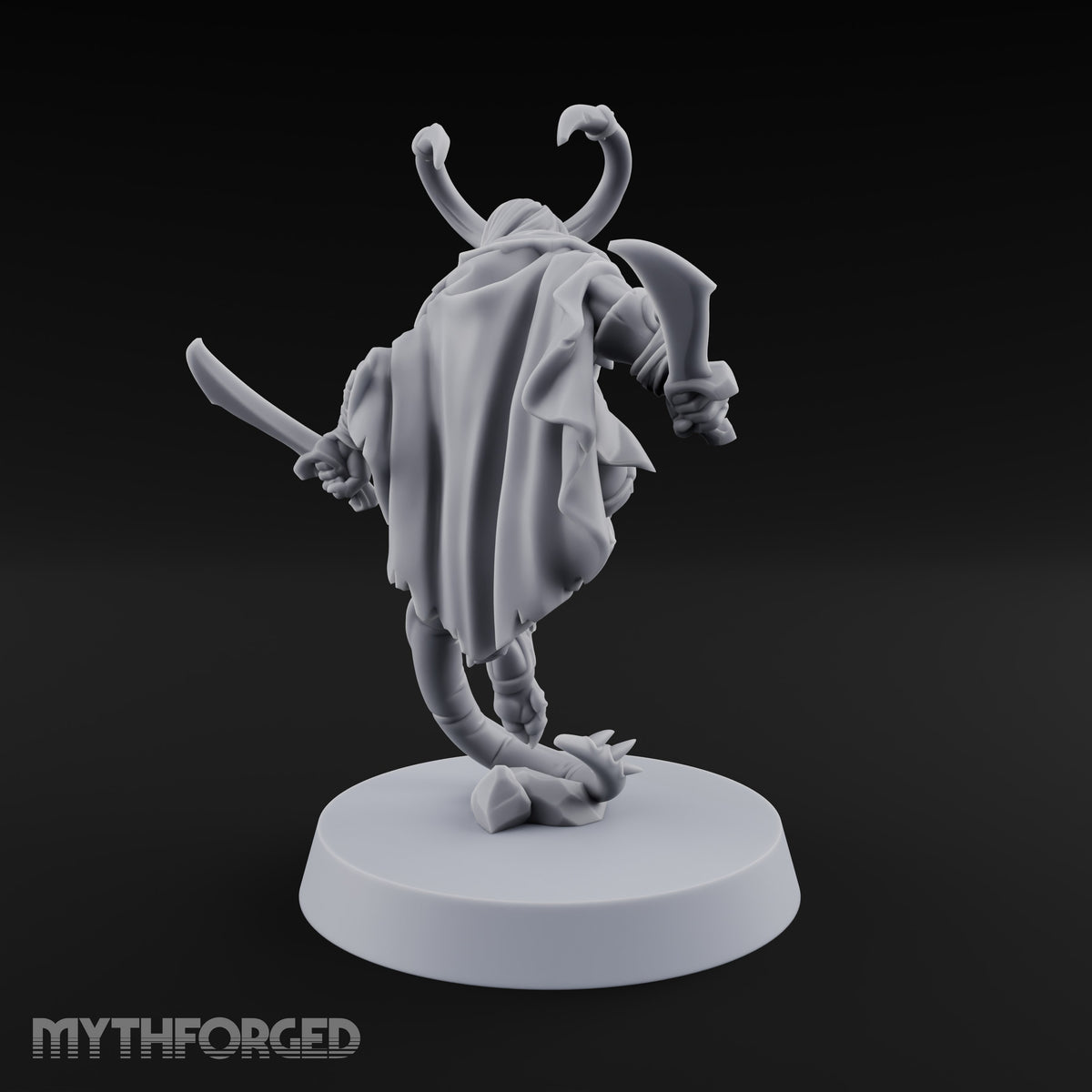Tail Coiled, Bow Drawn Tiefling Rogue with Shortbow — Daggers