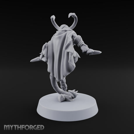 Tail Coiled, Bow Drawn Tiefling Rogue with Shortbow — Knives