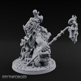 Tome And Staff Clutching Tortle Archmage Miniature for Dungeons and Dragons, Pathfinder or other TTRPGs