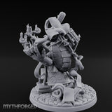 Tome And Staff Clutching Tortle Archmage Miniature for Dungeons and Dragons, Pathfinder or other TTRPGs