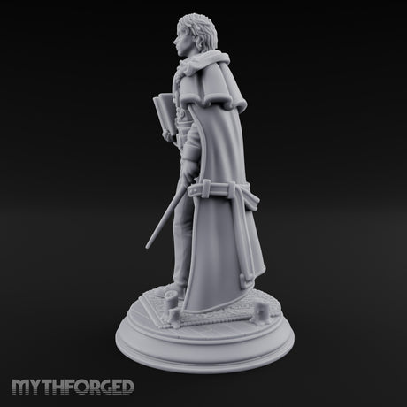 Tome And Wand Human Wizard Miniature for Dungeons and Dragons, Pathfinder or other TTRPGs