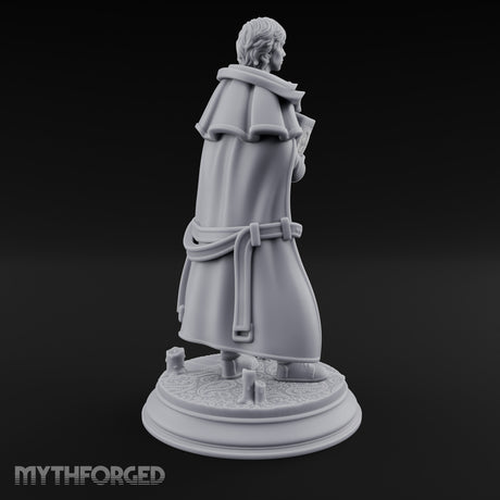 Tome And Wand Human Wizard Miniature for Dungeons and Dragons, Pathfinder or other TTRPGs