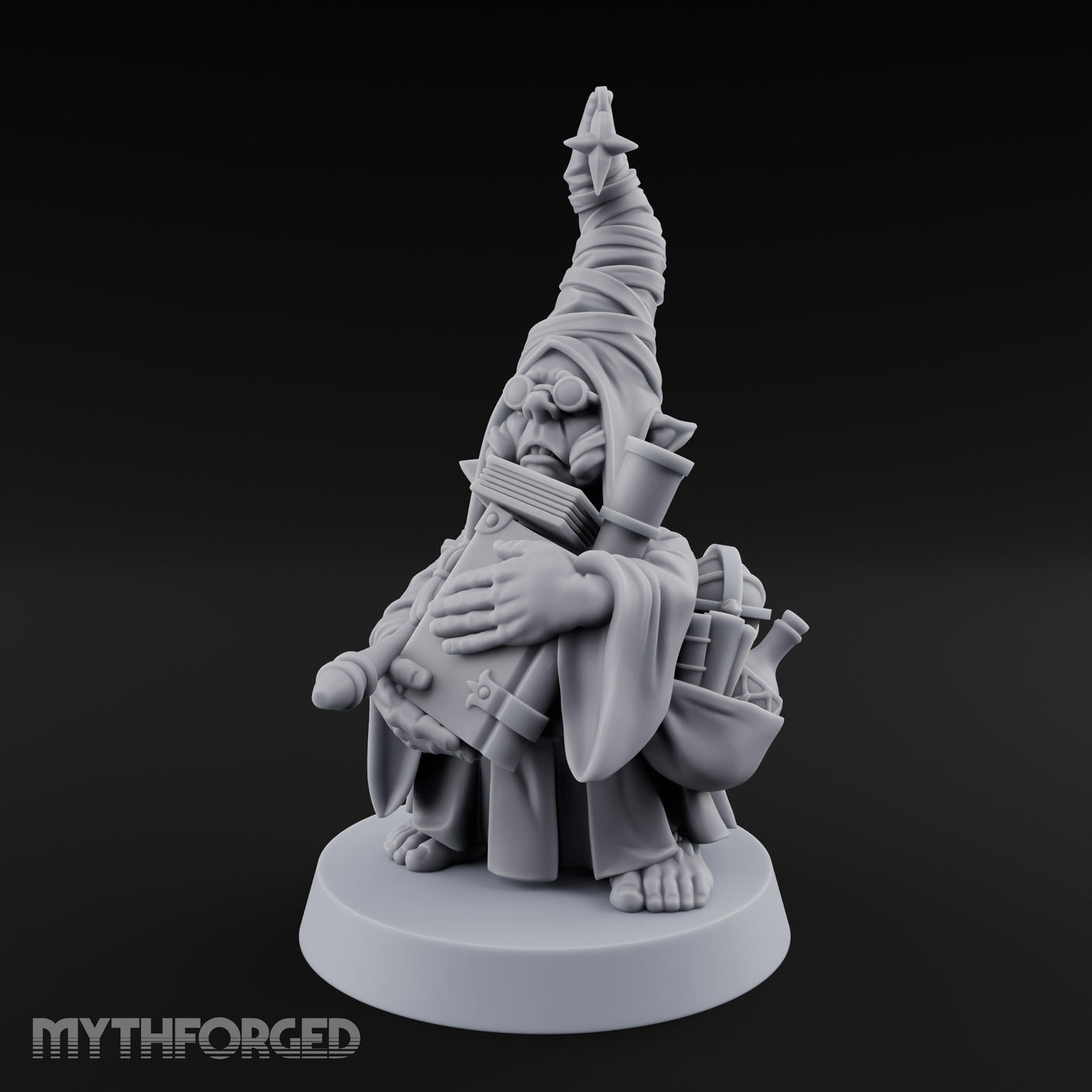 Tome Clutching Halfling Scholar Miniature for Dungeons and Dragons, Pathfinder or other TTRPGs