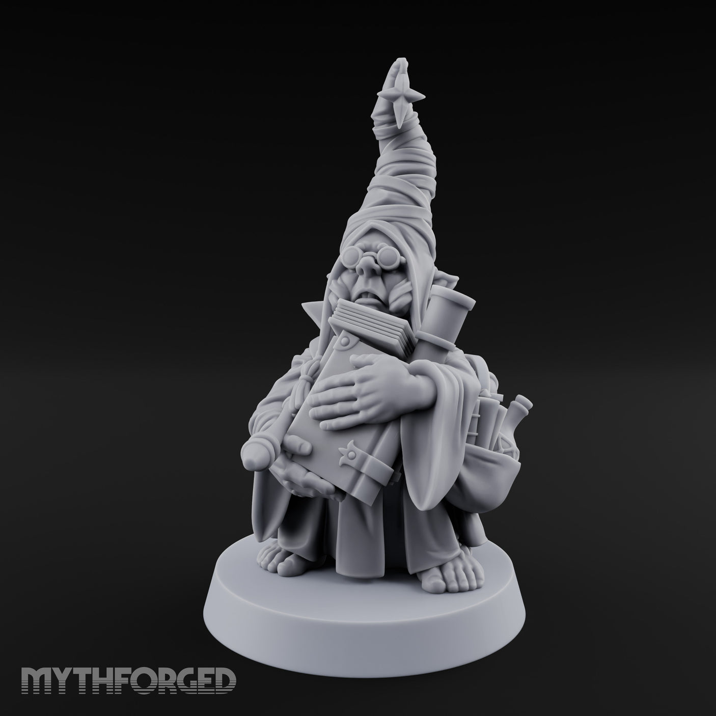 Tome Clutching Halfling Scholar Miniature for Dungeons and Dragons, Pathfinder or other TTRPGs
