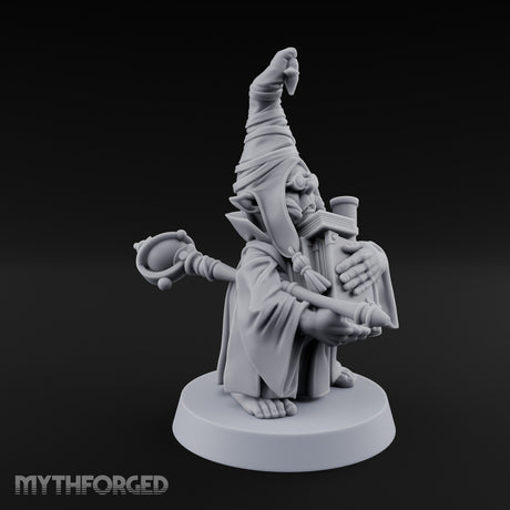 Tome Clutching Halfling Scholar Miniature for Dungeons and Dragons, Pathfinder or other TTRPGs