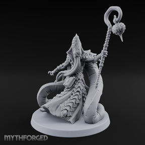 Tome Clutching Ilithid Mage Miniature for Dungeons and Dragons, Pathfinder or other TTRPGs
