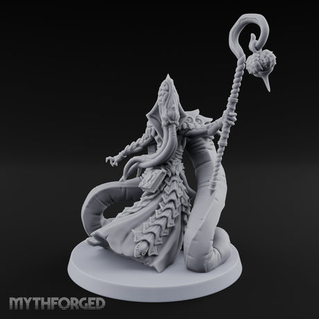 Tome Clutching Ilithid Mage Miniature for Dungeons and Dragons, Pathfinder or other TTRPGs