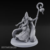 Tome Clutching Ilithid Mage Miniature for Dungeons and Dragons, Pathfinder or other TTRPGs