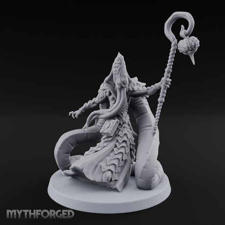 Tome Clutching Ilithid Mage Miniature for Dungeons and Dragons, Pathfinder or other TTRPGs
