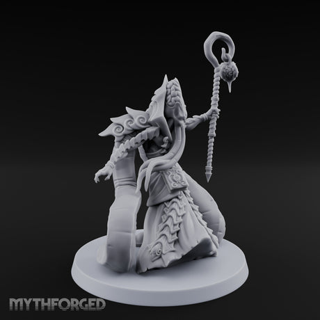 Tome Clutching Ilithid Mage Miniature for Dungeons and Dragons, Pathfinder or other TTRPGs