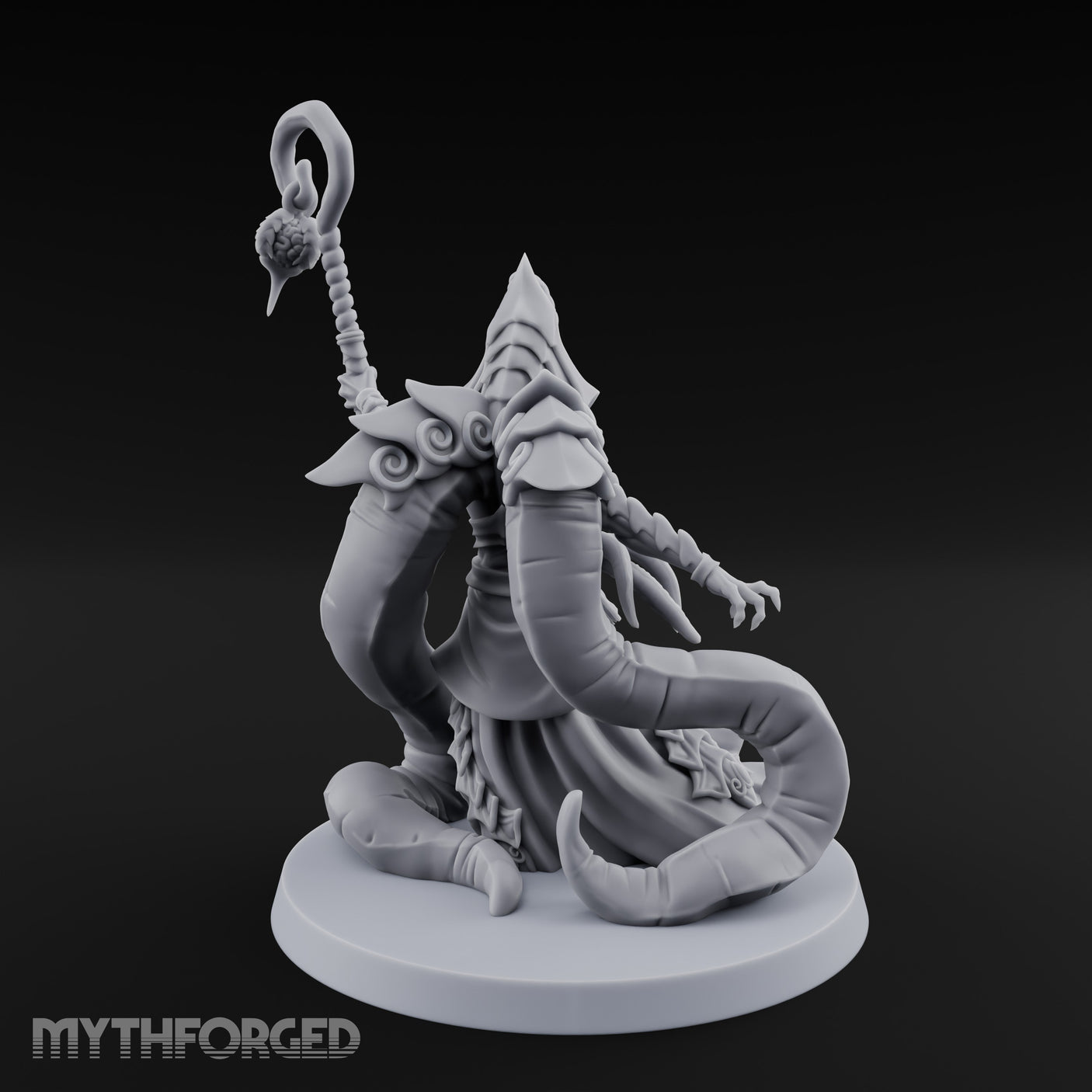Tome Clutching Ilithid Mage Miniature for Dungeons and Dragons, Pathfinder or other TTRPGs