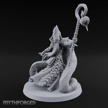 Tome Clutching Ilithid Mage Miniature for Dungeons and Dragons, Pathfinder or other TTRPGs