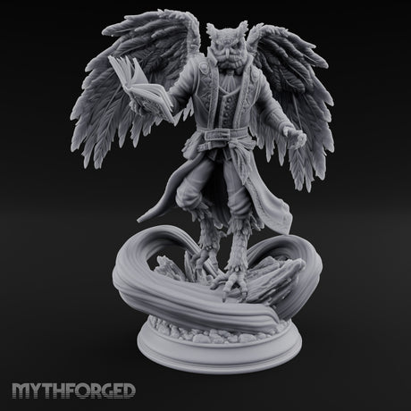 Tome Clutching Wizard Miniature for Dungeons and Dragons, Pathfinder or other TTRPGs