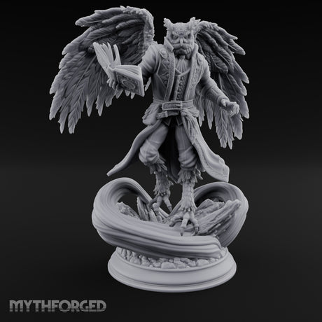 Tome Clutching Wizard Miniature for Dungeons and Dragons, Pathfinder or other TTRPGs