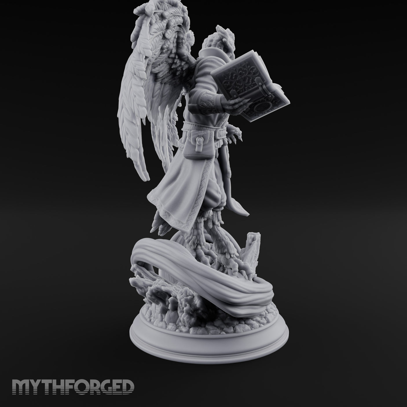 Tome Clutching Wizard Miniature for Dungeons and Dragons, Pathfinder or other TTRPGs