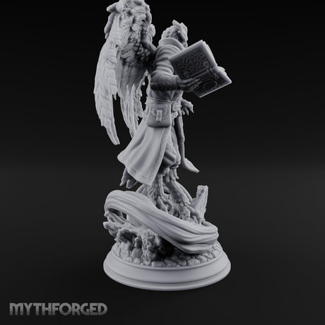 Tome Clutching Wizard Miniature for Dungeons and Dragons, Pathfinder or other TTRPGs