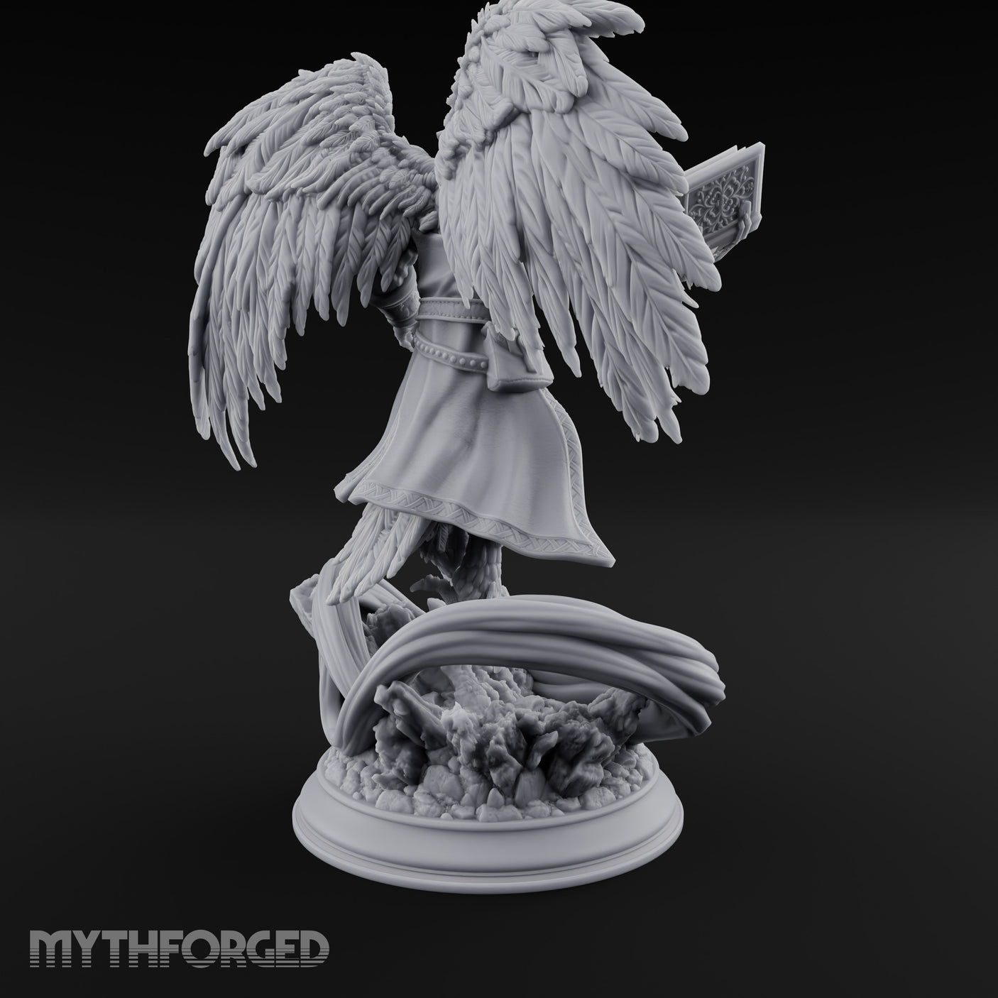 Tome Clutching Wizard Miniature for Dungeons and Dragons, Pathfinder or other TTRPGs