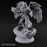 Tome Clutching Wizard Miniature for Dungeons and Dragons, Pathfinder or other TTRPGs