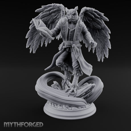 Tome Clutching Wizard Miniature for Dungeons and Dragons, Pathfinder or other TTRPGs