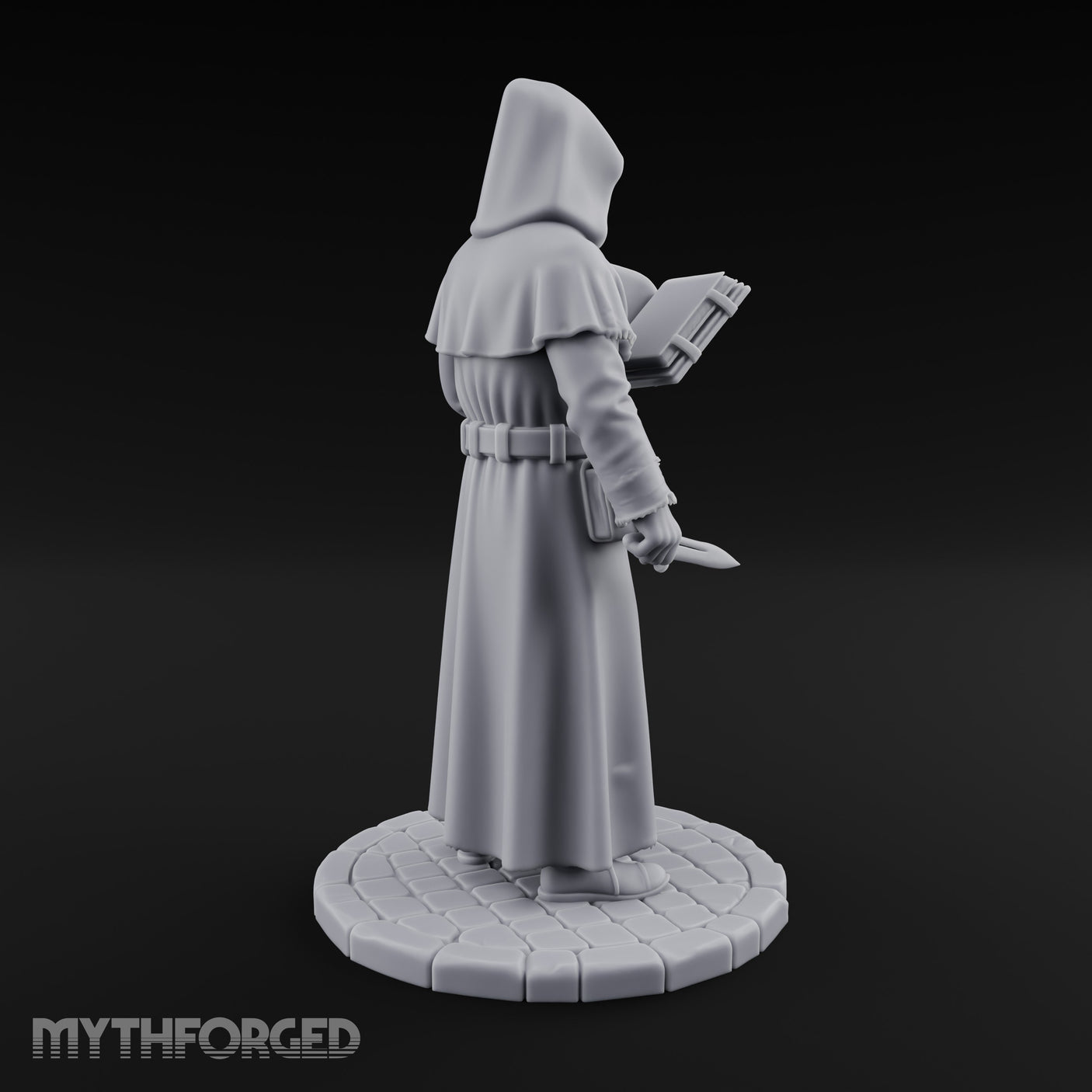 Tome Reading Human Arcanist Miniature for Dungeons and Dragons, Pathfinder or other TTRPGs