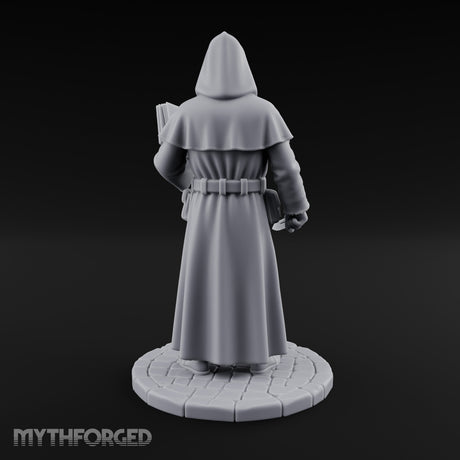 Tome Reading Human Arcanist Miniature for Dungeons and Dragons, Pathfinder or other TTRPGs