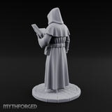 Tome Reading Human Arcanist Miniature for Dungeons and Dragons, Pathfinder or other TTRPGs
