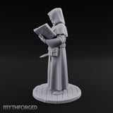 Tome Reading Human Arcanist Miniature for Dungeons and Dragons, Pathfinder or other TTRPGs