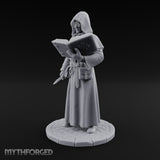 Tome Reading Human Arcanist Miniature for Dungeons and Dragons, Pathfinder or other TTRPGs