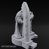 Tome Reading Staff Bearing Dwarf High Priest Miniature for Dungeons and Dragons, Pathfinder or other TTRPGs
