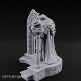Tome Reading Staff Bearing Dwarf High Priest Miniature for Dungeons and Dragons, Pathfinder or other TTRPGs