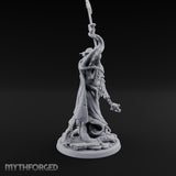 Tome Reading Staff Wielding Deep One Bishop A Miniature for Dungeons and Dragons, Pathfinder or other TTRPGs