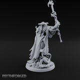 Tome Reading Staff Wielding Deep One Bishop A Miniature for Dungeons and Dragons, Pathfinder or other TTRPGs