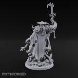 Tome Reading Staff Wielding Deep One Bishop A Miniature for Dungeons and Dragons, Pathfinder or other TTRPGs