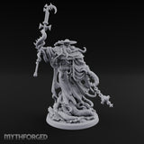 Tome Reading Staff Wielding Deep One Bishop A Miniature for Dungeons and Dragons, Pathfinder or other TTRPGs