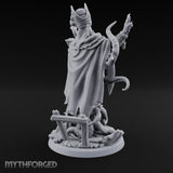 Tome Reading Staff Wielding Deep One Bishop B Miniature for Dungeons and Dragons, Pathfinder or other TTRPGs