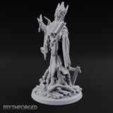 Tome Reading Staff Wielding Deep One Bishop B Miniature for Dungeons and Dragons, Pathfinder or other TTRPGs
