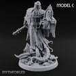 Tome Reading Staff Wielding Deep One Bishop C Miniature for Dungeons and Dragons, Pathfinder or other TTRPGs