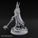 Tome Reading Staff Wielding Deep One Bishop D Miniature for Dungeons and Dragons, Pathfinder or other TTRPGs