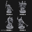 Tome Reading Staff Wielding Deep One Bishops Miniature for Dungeons and Dragons, Pathfinder or other TTRPGs