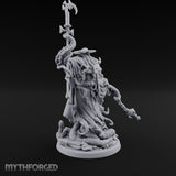 Tome Reading Staff Wielding Deep One Bishops Miniature for Dungeons and Dragons, Pathfinder or other TTRPGs