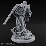 Tome Reading Staff Wielding Deep One Bishops Miniature for Dungeons and Dragons, Pathfinder or other TTRPGs