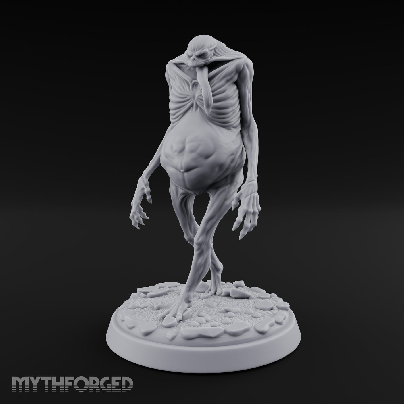 Tongue Lolling Gut Swollen Fleshwarp Miniature for Dungeons and Dragons, Pathfinder or other TTRPGs