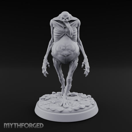 Tongue Lolling Gut Swollen Fleshwarp Miniature for Dungeons and Dragons, Pathfinder or other TTRPGs