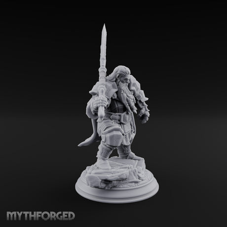 Shouldering the Axe Dwarf Warrior