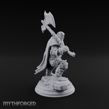 Shouldering the Axe Dwarf Warrior