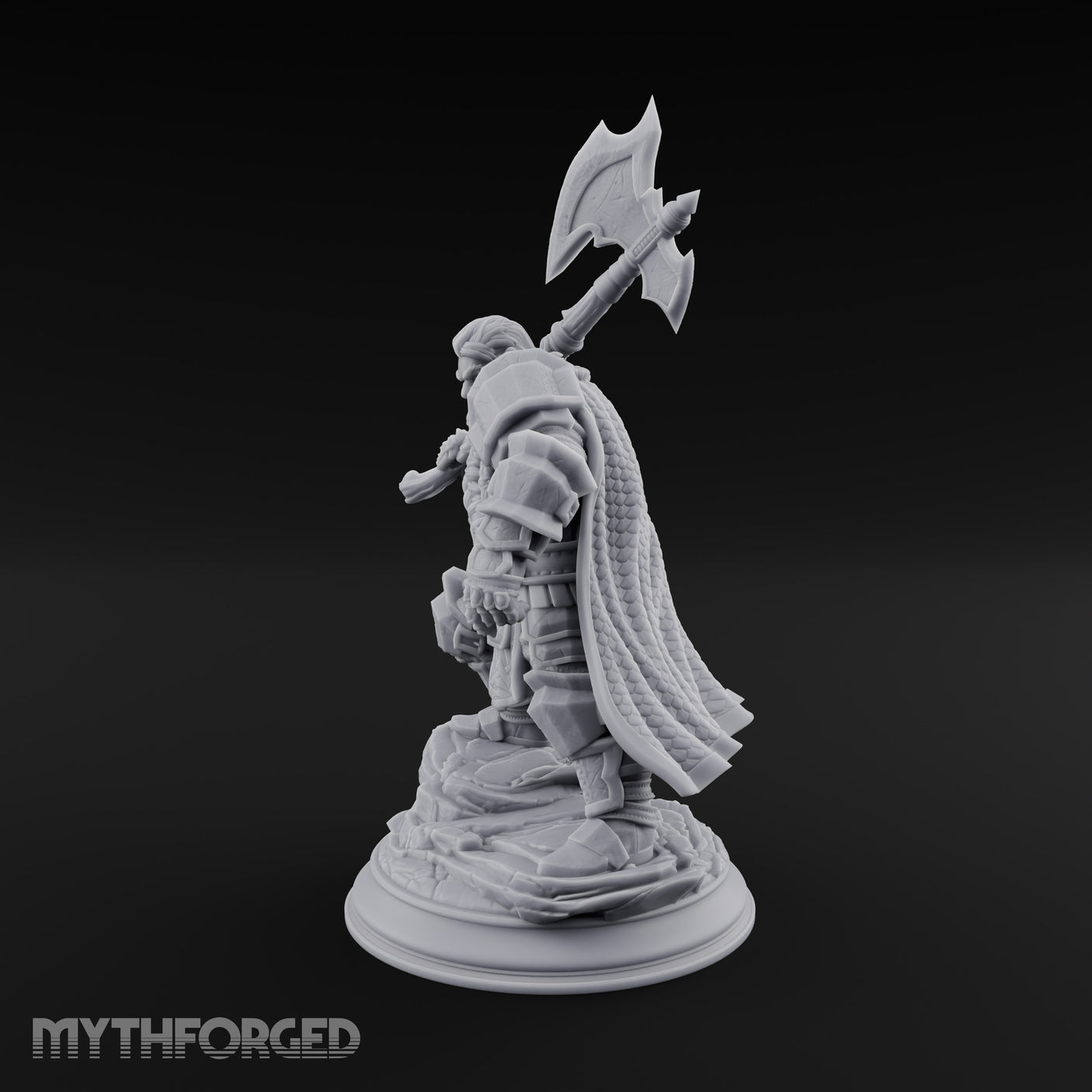 Shouldering the Axe Dwarf Warrior