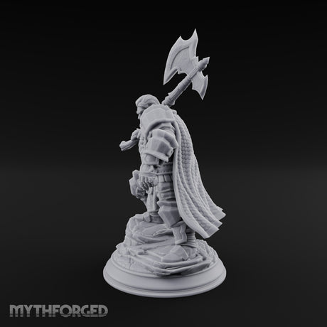 Shouldering the Axe Dwarf Warrior