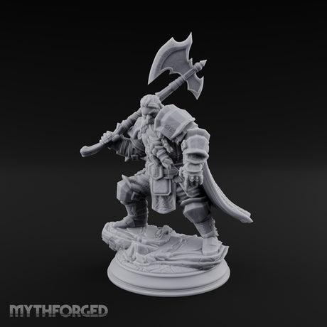 Shouldering the Axe Dwarf Warrior