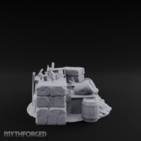 Toppled Chair-Strewn Tavern Wreckage Pile Miniature for Dungeons and Dragons, Pathfinder or other TTRPGs
